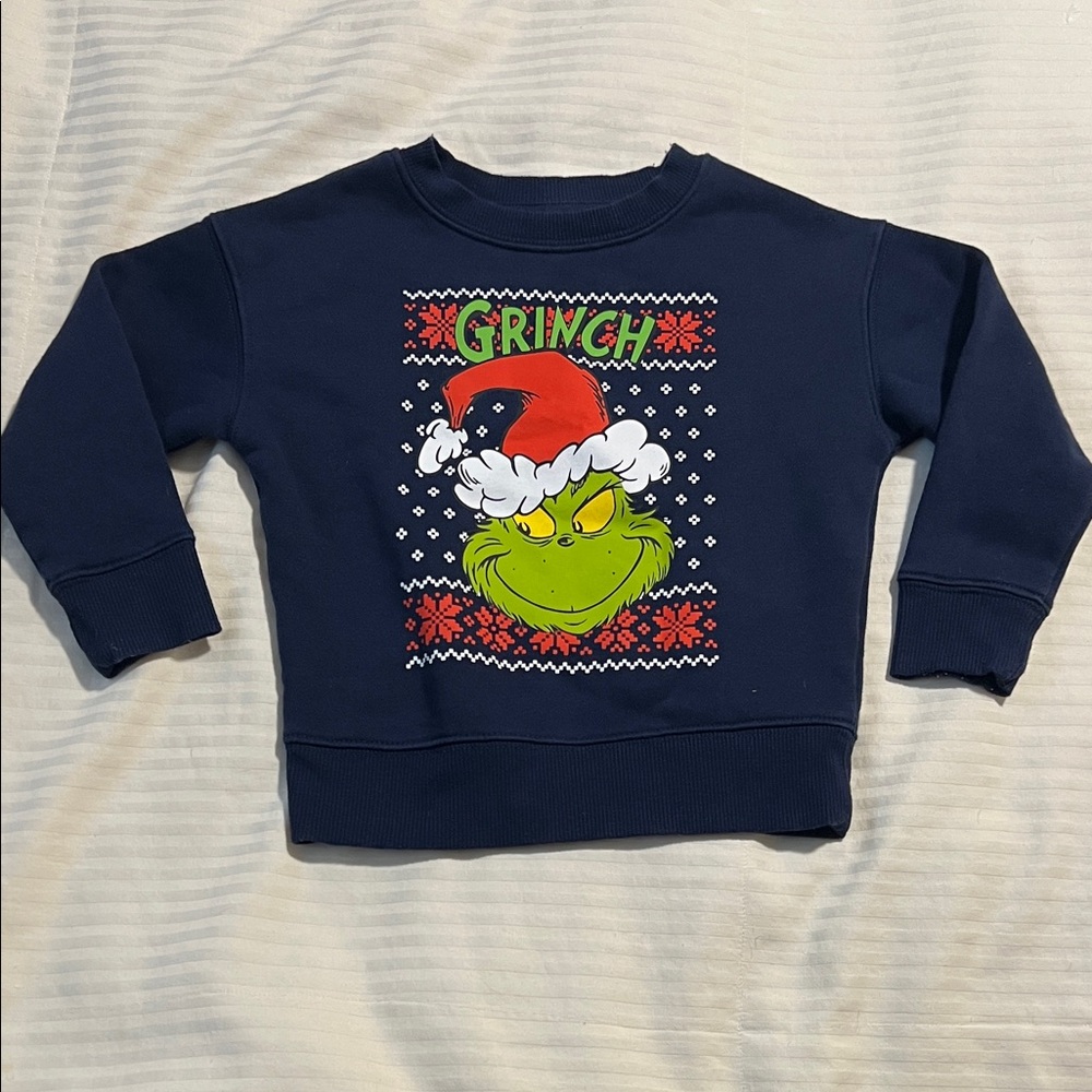 Kids Navy Blue Grinch Sweatshirt
